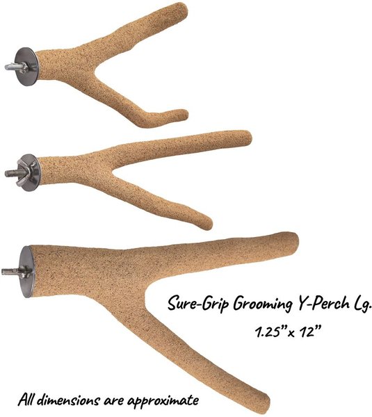 Show full view: Super Bird Creations Sure-Grip Grooming Y Bird Perch, Large slide 2 of 8