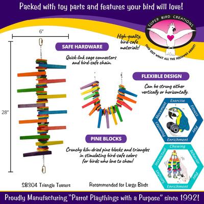 Show full view: Super Bird Creations Triangle Teasers Bird Toy slide 3 of 9