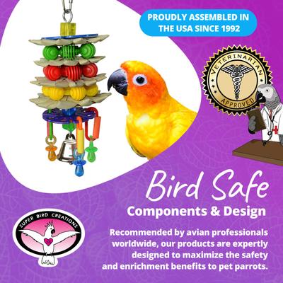 Show full view: Super Bird Creations Triple Decker Bird Toy, Medium slide 7 of 9