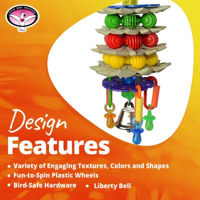 Show full view: Super Bird Creations Triple Decker Bird Toy, Medium slide 8 of 9