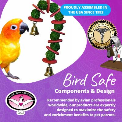 Show full view: Super Bird Creations Vine Ball Candy Cane Bird Toy slide 6 of 8