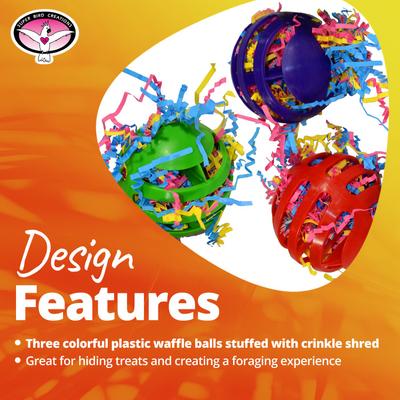 Show full view: Super Bird Creations Waffle Ball Stuffers, Medium/Large, 3 count slide 8 of 8