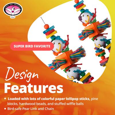 Show full view: Super Bird Creations Willy Nilly Bird Toy, Large/ X-Large slide 8 of 9