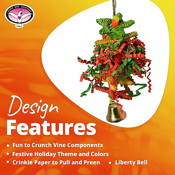 Show full view: Super Bird Creations Xmas Crinkle Little Star Bird Toy slide 8 of 8