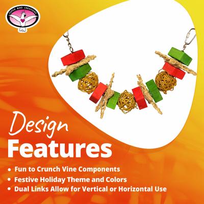 Show full view: Super Bird Creations Xmas Garland Bird Toy, Large slide 7 of 8