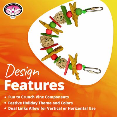 Show full view: Super Bird Creations Xmas Garland Bird Toy, Small slide 8 of 9