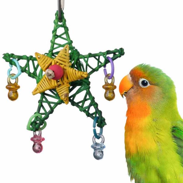 Super Bird Creations Xmas Crinkle Little Star Bird Toy