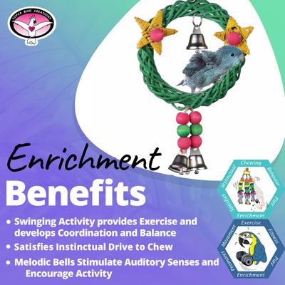 Show full view: Super Bird Creations Xmas Wreath Vine Swing Bird Toy slide 4 of 9