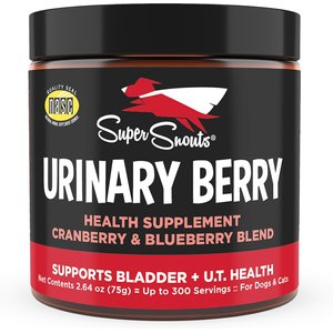 Super Snouts Berry Cranberry & Wild Blueberry Urinary Tract Dog Supplement, 2.64-oz jar