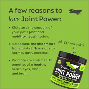 Super Snouts Joint Power Powder Joint Supplement for Dogs & Cats, 2.64-oz jar