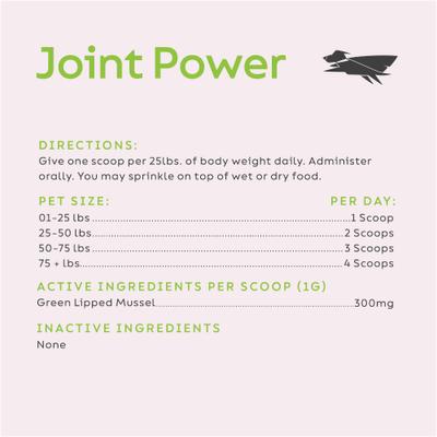 Show full view: Super Snouts Joint Power Powder Joint Supplement for Dogs & Cats, 5.29-oz jar slide 9 of 12