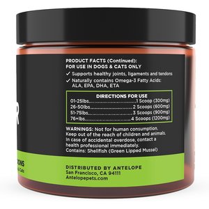 Super Snouts Joint Power Powder Joint Supplement for Dogs & Cats, 5.29-oz jar