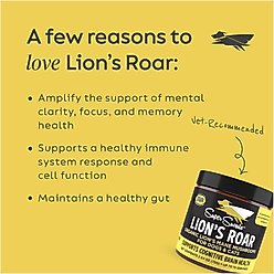 Super Snouts Lion's Roar Powder Brain & Nervous System Supplement for Dogs & Cats, 2.64-oz jar slide 2 of 9