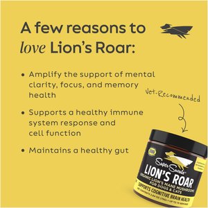 Super Snouts Lion's Roar Powder Brain & Nervous System Supplement for Dogs & Cats, 2.64-oz jar