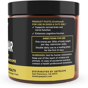 Super Snouts Lion's Roar Powder Brain & Nervous System Supplement for Dogs & Cats, 2.64-oz jar