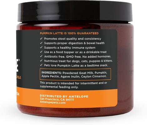 Show full view: Super Snouts Pumpkin Latte Dog & Cat Digestive Supplement, 5-oz jar slide 3 of 11