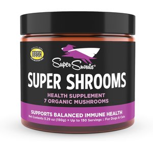 Super Snouts Super Shrooms Organic Super 7 Medicinal Mushroom Blend Dog Immunity Supplement, 5.29-oz jar