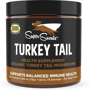 Super Snouts Turkey Tail Powder Immune Supplement for Dogs & Cats, 2.64-oz jar