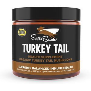 Super Snouts Turkey Tail Powder Immune Supplement for Dogs & Cats, 5.29-oz jar