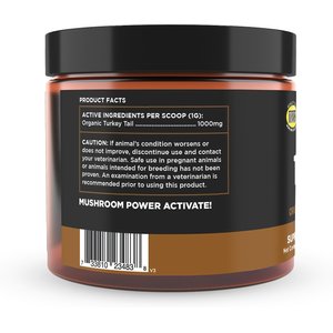 Super Snouts Turkey Tail Powder Immune Supplement for Dogs & Cats, 5.29-oz jar