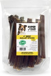 SuperCan Bully Sticks 6-in Beef Gullet Sticks Dog Treats, 25 count