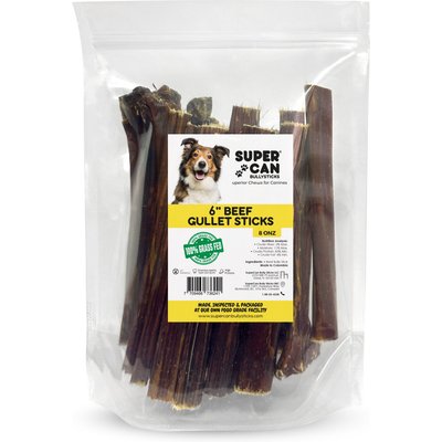 SuperCan Bully Sticks SuperCan Bully Sticks 6-in Beef Gullet Sticks Dog Treats, 8-oz bag