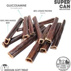 SuperCan Bully Sticks 6-in Beef Gullet Sticks Dog Treats, 8-oz bag slide 2 of 4