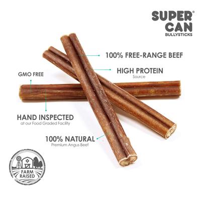 Show full view: SuperCan Bully Sticks 6-in Standard Bully Sticks Dog Treats, 25 count slide 3 of 6