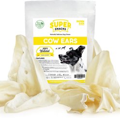 SuperCan Bully Sticks Cow Ears Dog Treats, 15 count