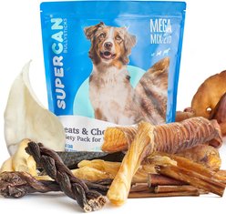 SuperCan Bully Sticks Mega Mix Dog Treats, 2-lb bag
