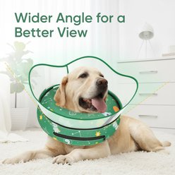 Supet Raised Inflatable Dog Recovery Cone Collar, Green, Small: 7 to 10-in neck slide 2 of 7