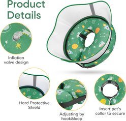 Supet Raised Inflatable Dog Recovery Cone Collar, Green, X-Large: 14 to 18-in neck slide 2 of 7