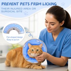 Supet Soft Air Mesh Cat Recovery Cone, Blue, Small: 5 to 9-in neck slide 2 of 7