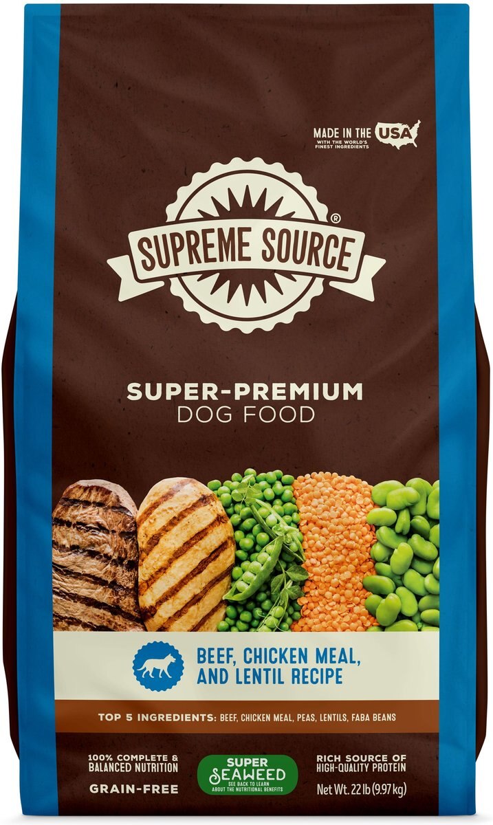 Supreme Source Beef, Chicken Meal & Lentil Recipe Dry Dog Food