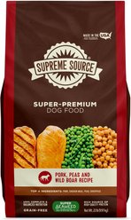 Supreme Source Grain-Free Pork, Peas & Wild Boar Recipe Dry Dog Food, 22-lb bag