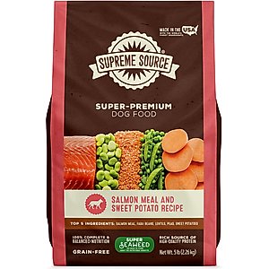 Supreme Source Grain-Free Salmon Meal & Sweet Potato Recipe Dry Dog Food, 5-lb bag