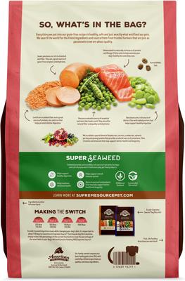 Show full view: Supreme Source Grain-Free Salmon Meal & Sweet Potato Recipe Dry Dog Food, 5-lb bag slide 3 of 13