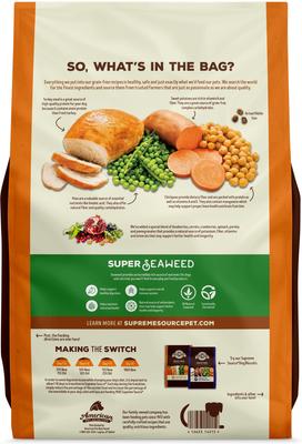 Show full view: Supreme Source Grain-Free Turkey Meal & Sweet Potato Recipe Dry Dog Food, 11-lb bag slide 3 of 13