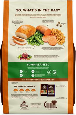 Show full view: Supreme Source Grain-Free Turkey Meal & Sweet Potato Recipe Dry Dog Food, 5-lb bag slide 3 of 13