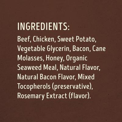 Show full view: Supreme Source Savory Jerky Cuts Beef & Bacon Recipe Jerky Dog Treats, 10-oz bag slide 4 of 8