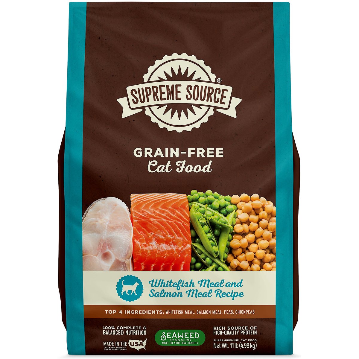 Supreme Source Whitefish Meal & Salmon Meal Grain-Free Dry Cat Food, 11-lb bag