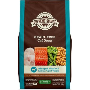 Supreme Source Whitefish Meal & Salmon Meal Grain-Free Dry Cat Food, 3-lb bag