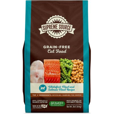 Supreme Source Supreme Source Whitefish Meal & Salmon Meal Grain-Free Dry Cat Food, 3-lb bag