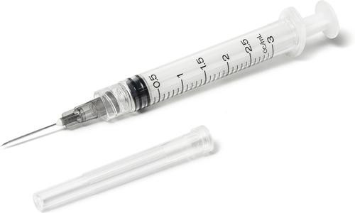 Show full view: Sur-Vet Terumo Luer Lock Tip 3-cc Syringes with T.W. Needle, 22G x 0.75 in., 100 count slide 4 of 4