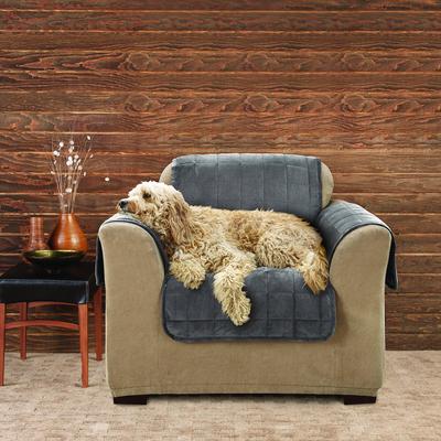 Show full view: Sure Fit Deluxe Chair Cover, Gray slide 2 of 5