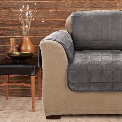 Show full view: Sure Fit Deluxe Chair Cover, Gray slide 4 of 5