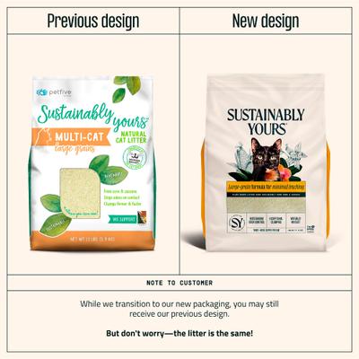 Show full view: Sustainably Yours Large Grains Cat Litter, 10-lb bag slide 3 of 9
