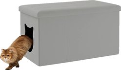 Sweet Barks Designer Enclosure Hidden Washroom Bench Ottoman Cat Litter Box