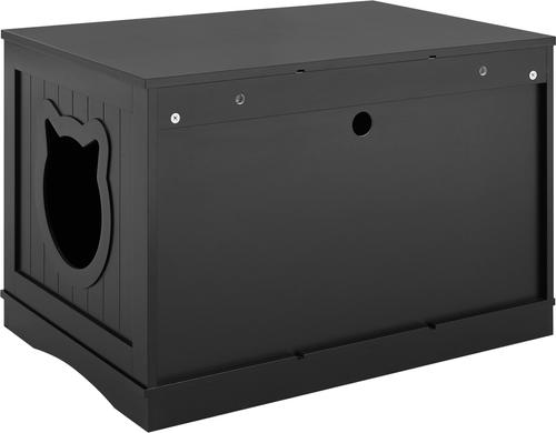 Show full view: Sweet Barks Designer Washroom Storage Bench Cat Litter Box Enclosure, Black slide 7 of 10