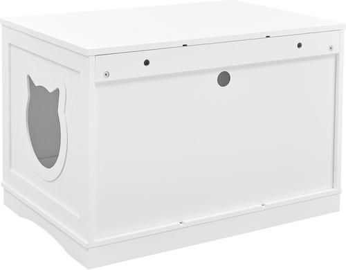 Show full view: Sweet Barks Designer Washroom Storage Bench Cat Litter Box Enclosure, White slide 7 of 10